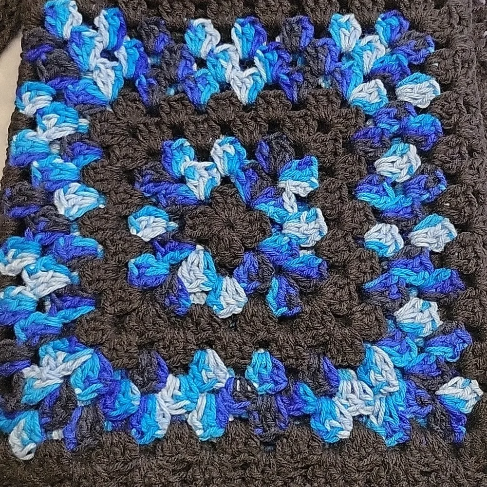Granny Square Crochet Blanket, 65